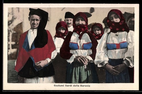 Cartolina sardegna costumi - sardegna,,
