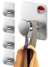 Set 5 Ganci Adesivi Acciaio