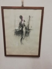 quadro pittura bozzetto pittore francesco g rinone firmato siglato nudo donna