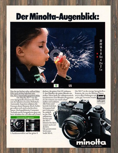 Minolta pubblicità - minolta, xd-7