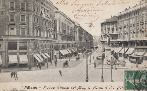 Cartolina piazza elittica con - cartolina,