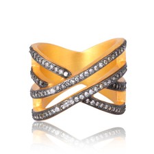 Anello pave zirconi - zirconi, designer