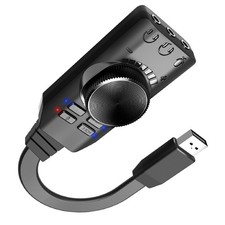 Scheda audio esterna USB nera