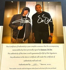 Eminem e Dr. Dre foto firmata