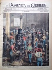La Domenica del Corriere 18 Luglio 1943 WW2 Lavoro Sicilia Sigaretta Lana Vetro