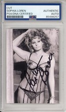 SOPHIA LOREN AUTOGRAFATA PSA