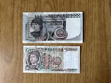 LOTTO 2 BANCONOTE LIRE 5000