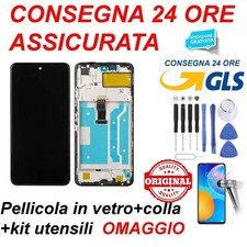 DISPLAY LCD FRAME HUAWEI PSMART P SMART 2021 PPA-LX2 TOUCH SCREEN VETRO NERO
