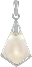 - Ciondolo in Argento 925 Triangolo Di Madreperla