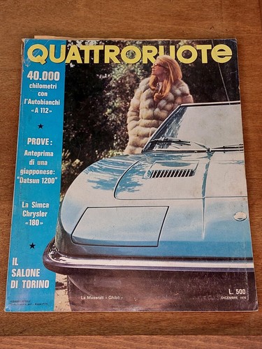Quattroruote dicembre 1970 - quattroruote,