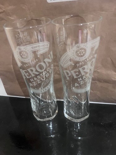Peroni half pint glasses - 2,