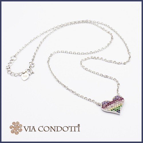 Collana con cuore argento - cuore, in