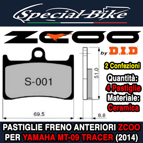 Pastiglie freno yamaha 09 - pastiglie, mt