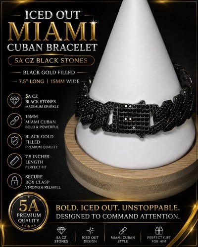 Bracciale cubano miami iced - bracciale,