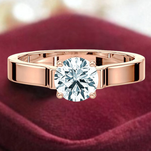 Fede nuziale diamante - oro, rosa