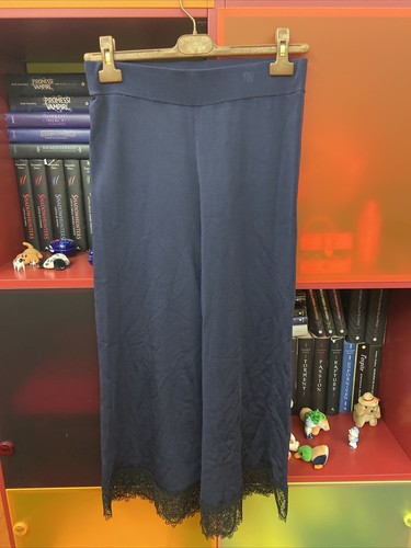 Pantaloni palazzo blu pizzo - pantaloni,
