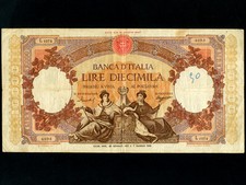 Italia:P-89c,10000 Lire,1957 * ITALIA * RARA *