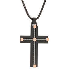 Croce cavo bicolore acciaio