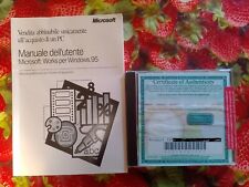 Microsoft Works 4.0 per Windows 95 certificato di autenticità PC - CD