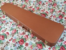 Custodia a goccia per basso. Esterno marrone, interno nocciola: NUOVA.