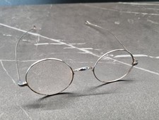 Occhiali vintage tondi in metallo argento anni '20-'30 – stile retrò