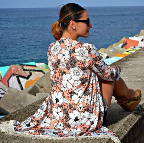 Zara floreale kimono giacca - floreale,