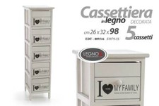 MOBILE CASSETTIERA LEGNO