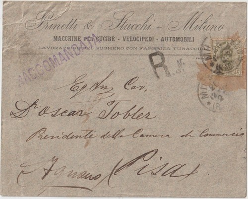 Italia 1899 45c isolato - 45c, su