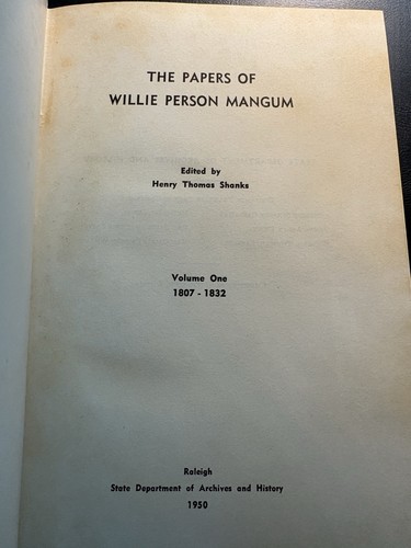 Mangum family papers - papers, 1