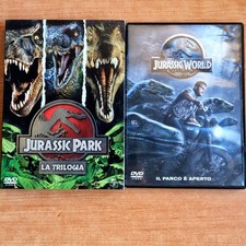 JURASSIC PARK La Trilogia + JURASSIC WORLD Film 5 DVD Italiano Ottime Condizioni