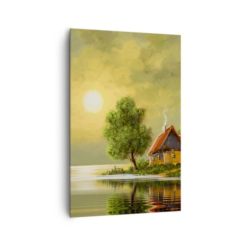Quadro tela 80x120cm barca - quadro,