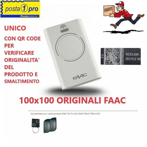 Radiocomando faac xt2 433 - xt2, slh