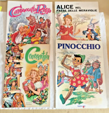 4 FIABE PINOCCHIO CENERENTOLA CAPPUCCETTO ROSSO ALICE NEL PAESE DELLE MERAVIGLIE