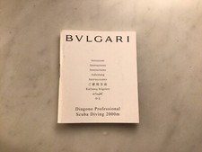 Libretto Istruzioni Bulgari Diagono Professional Scuba Diving 2000m Cod 801466