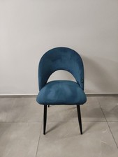 Sedie da pranzo in Velluto imbottite Gambe in Metallo - Design Moderno