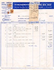 1960 CAFES CONFISERIE EPICERIE EN GROS ETS SANFOURCHE A AURILLAC - M. TYSSAND