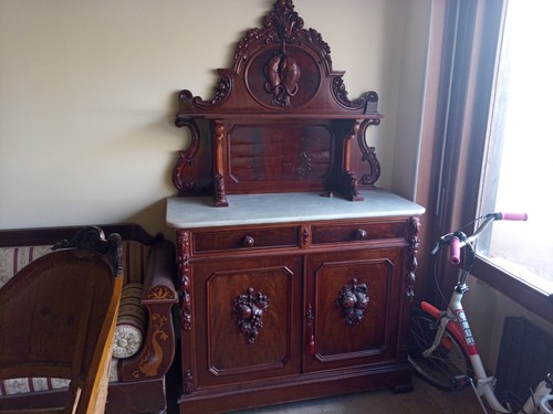 Credenza con piattaia - con, antica