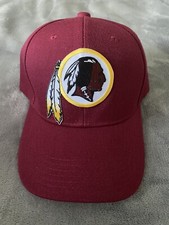 Cappello/Cappello Vintage Throwback Washington Redskins Logo Ricamato Regolabile NUOVO