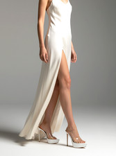 Sandali mules con tacco, pelle