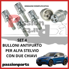 KIT 4 BULLONI ANTIFURTO CERCHI IN LEGA ALFA ROMEO STELVIO CON 2 CHIAVI