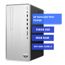 Computer tower HP Pavilion - Intel i3 8a generazione 16 GB RAM 512 GB SSD Windows 11 Pro
