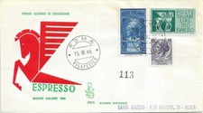 Italia FDC Venetia 1966 - Posta Pneumatica L. 20 + Espresso L. 150