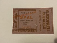 Pescara-Spal 1978/79 Biglietto Calcio (no Milan,Napoli,Inter,Roma,lazio,Juventus