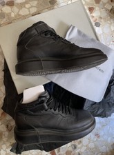 OFFICINE CREATIVE ITALIA OVER SNEAKER SPACE ALL LEATHER NERO Perfette Come Nuovo