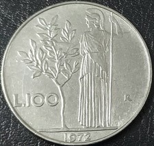 ITALIA MONETA REPUBBLICA 100 LIRE 1972 CIRCOLATA
