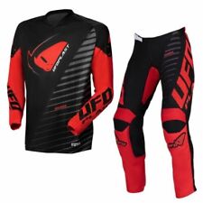 COMPLETO TUTA UFO CROSS ENDURO TRIAL MTB MAGLIA+PANTALONE 2022 KIMURA NERO ROSSO