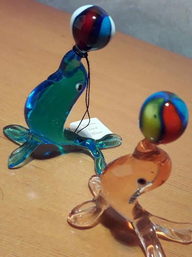 Foche con palla vetro - foche, di
