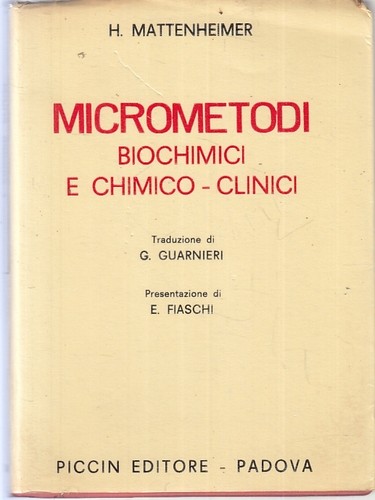 Micrometodi biochimici - , e
