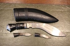 ANTICO PUGNALE  INDIANO COLTELLO KUKRI TRE LAME DAGGER POIGNARD COMPLETO