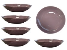 Excelsa set 6 Piatto Fondo porcellana 20,5x 4 cm di altezza colore lilla'